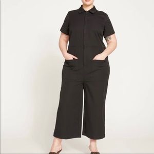 Kate Stretch Cotton Twill Jumpsuit